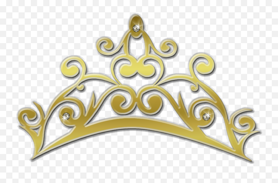 Tiara Vector Gold - Gold Princess Tiara Png,Crown Silhouette Png