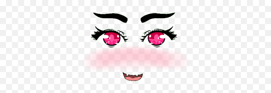 Roblox Face Png  Anime Eyes Blush Transparent Png Download  Transparent  Png Image  PNGitem