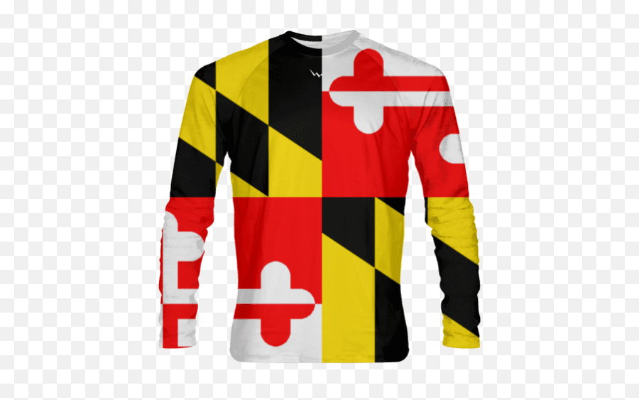 Maryland Flag Long Sleeve Shirts - Draw A Maryland Flag Png,Maryland Flag Png