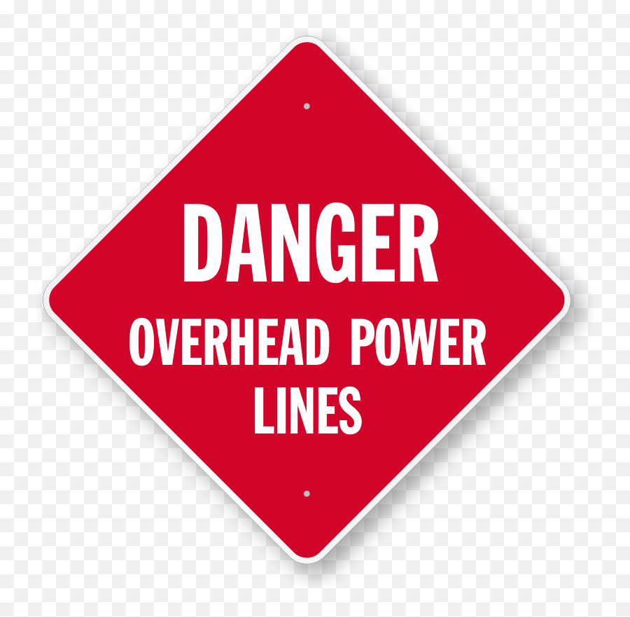 Attention Sign Png - Overhead Power Lines Danger Sign Milestone Srl Logo,Power Lines Png