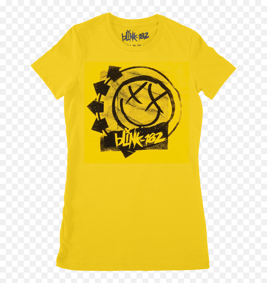 Rippled Girly Yellow Tees - Short Sleeve Png,Blink 182 Logo