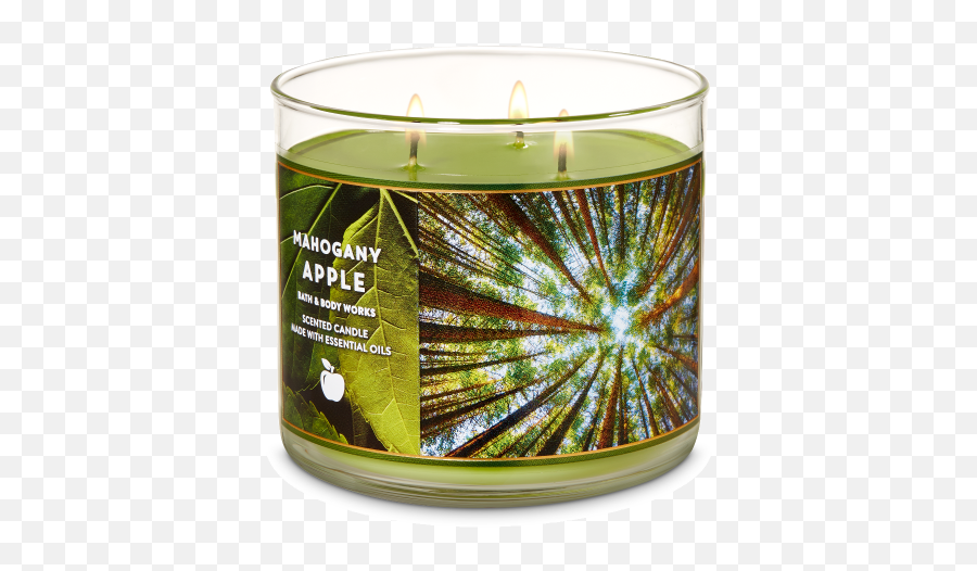 Body Works Mahogany Apple 3 Wick Candle - Mahogany Apple Bath And Body Works Png,Bath And Body Works Logo Png