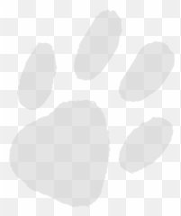 Almost Transparent Paw Print Clip Art - Dog Foot Gray png