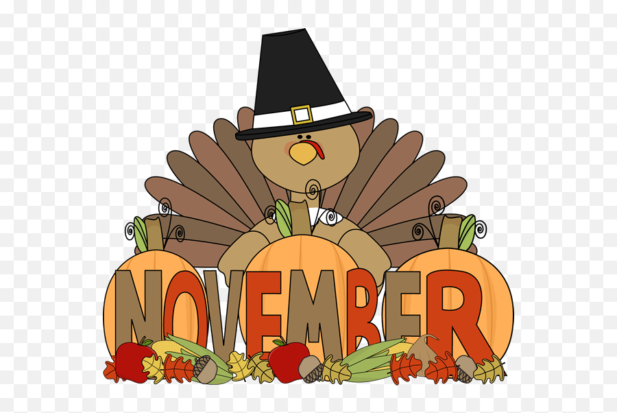 Clipart Banner Happy Thanksgiving - Cute November Clipart Png,Thanksgiving Banner Png