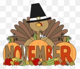 Clipart Banner Happy Thanksgiving - Cute November png