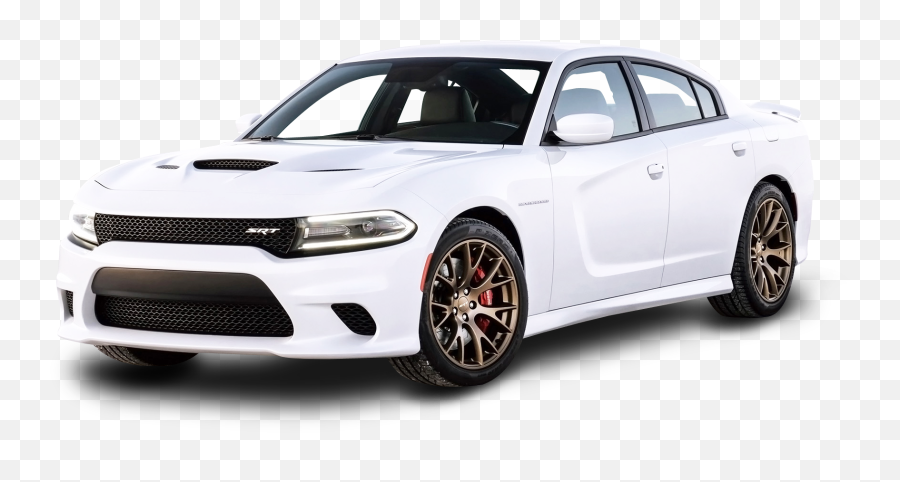 White Dodge Charger Car Png Image - White Charger Hellcat With Brass Monkey Wheels,Dodge Charger Png