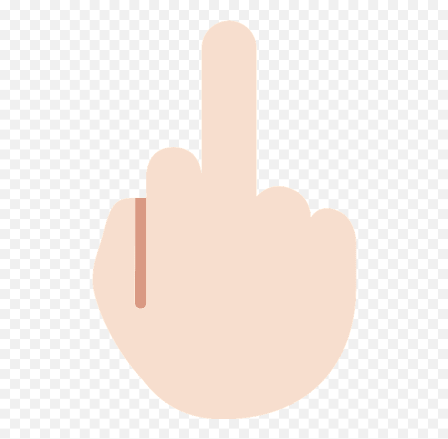 Light Skin Tone Emoji - Middle Finger Png,Middle Finger Logo