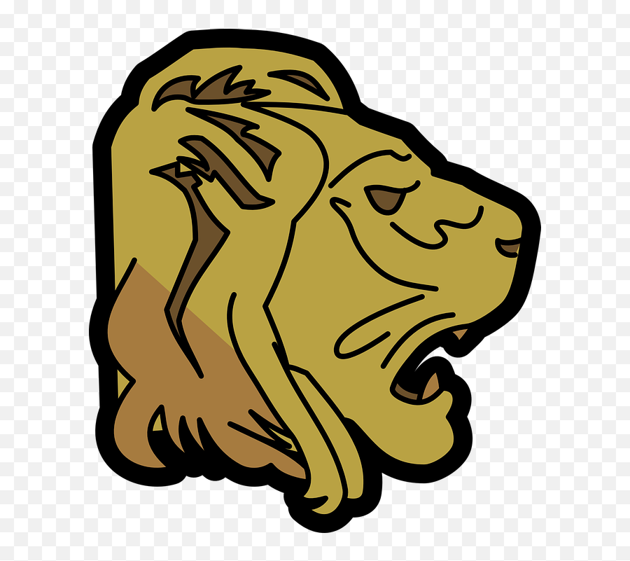 Download Cute Lion Cartoon Royalty Free - Lion Side View Transparebt Png,Lion Head Transparent