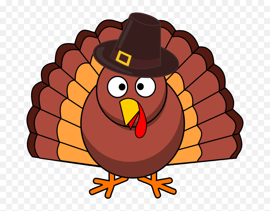 Free Clip Art With Brown Hat - Transparent Turkey Clip Art Png,Pilgrim Hat Icon