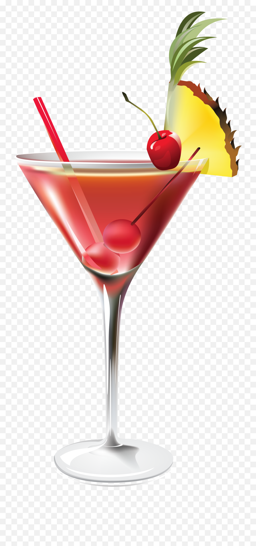 Cocktail With Pineapple Png Clipart - Cocktail Clipart Png,Martini Png