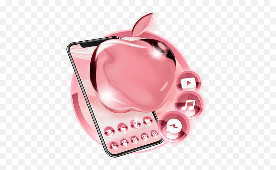 Pink Rose Gold Launcher Theme Live Hd Wallpaper U2013 Aplikace - Rose Gold Launcher Png,Pink Kik Icon