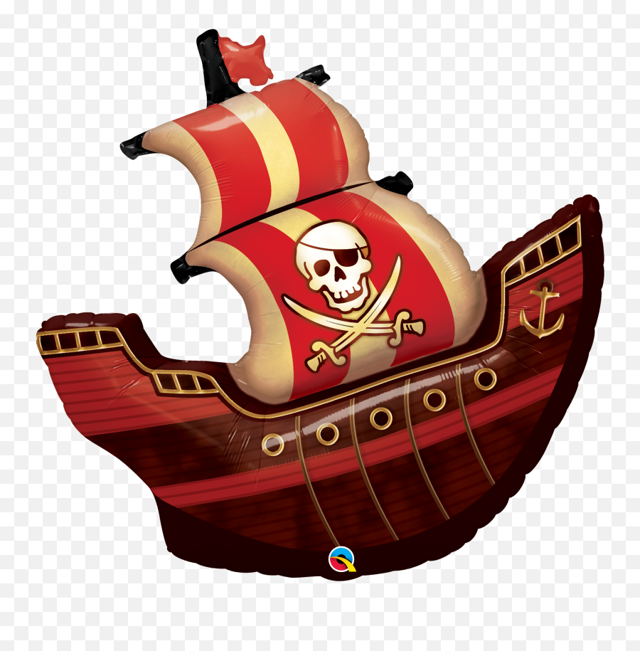 Pirate Ship Balloon - Treasure Map Pirate Ship Png,Pirate Ship Png
