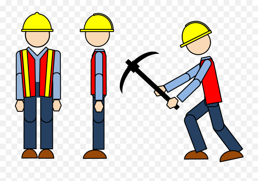 Clipart Clothes Construction Worker - Simple Construction Worker Drawing Png,Construction Worker Png