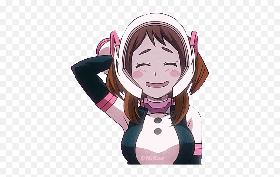 Telegram Sticker From Ochako Uraraka Pack - My Hero Academia Uraraka Body Png,Ochako Icon