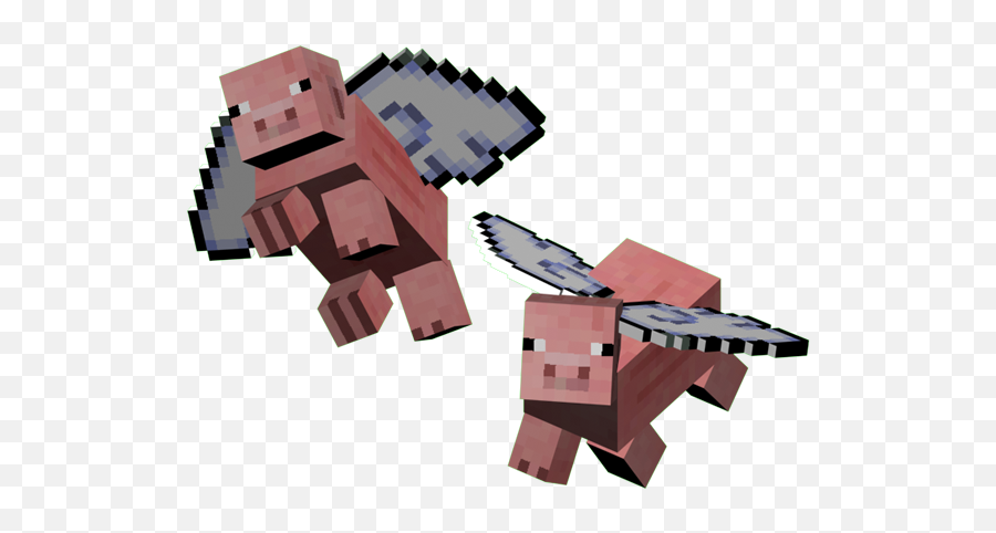 Download Fpig1 - Cute Minecraft Flying Pig Png,Minecraft Pig Png