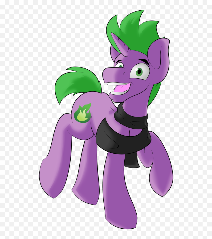 1285248 - Artistsunsetatmidnight Clothes Ponified Spike Cartoon Png,Scarf Transparent Background