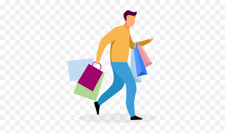 Best Premium Man With Shopping Cart Illustration Download In - Shopper Vector Png,People Shopping Icon