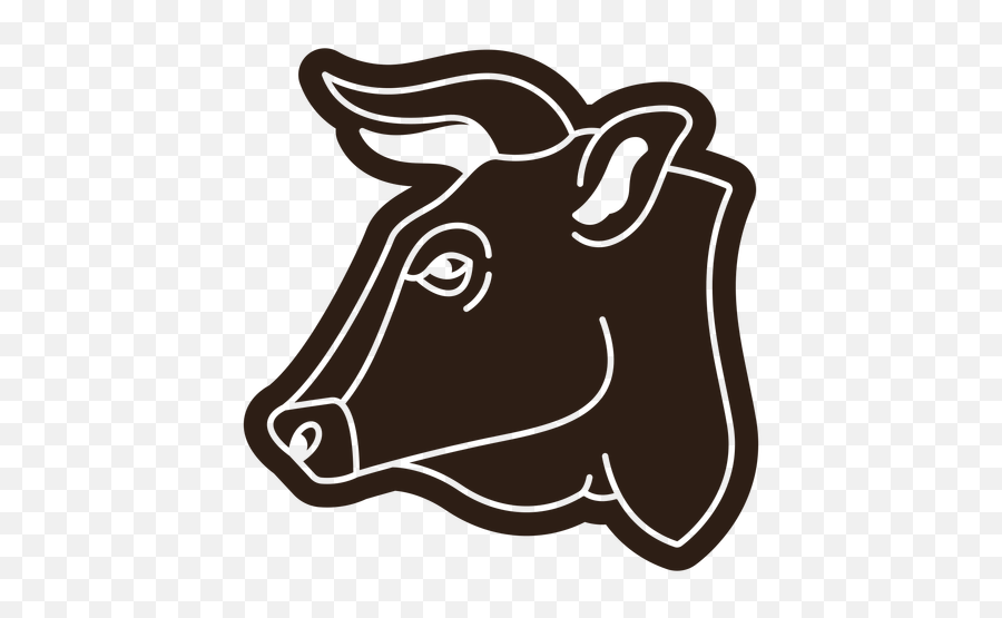 Bull Face Cut Out Transparent Png U0026 Svg Vector - Cow,Side Face Icon