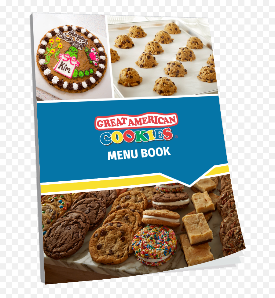 Great American Cookies Menu Book - Great American Cookies Types Of Chocolate Png,Recipe Book Icon