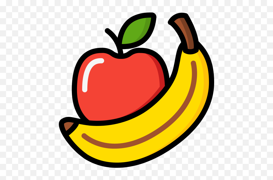 Snídan - Banana Y Manzana Dibujo Png,Apple Flat Icon