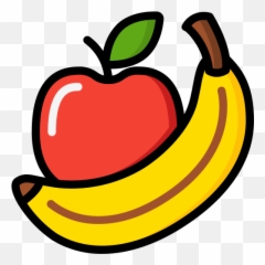 Snídan - Banana Y Manzana Dibujo png