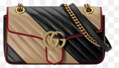 Gucci Gg Marmont Small Shoulder Bag - Gg Beige Black png