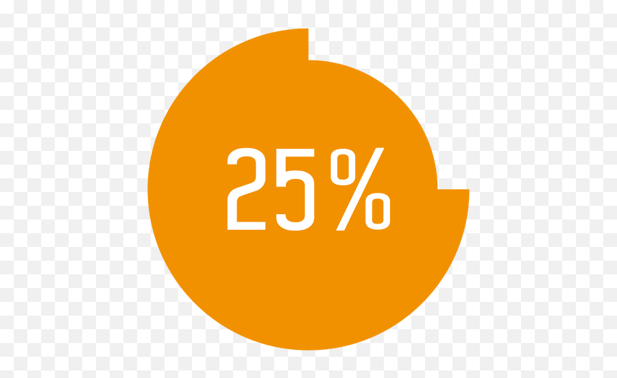 25 Percent Circle Infographic - Transparent Png U0026 Svg Vector 25 Por Ciento Naranja,Yellow Circle Png
