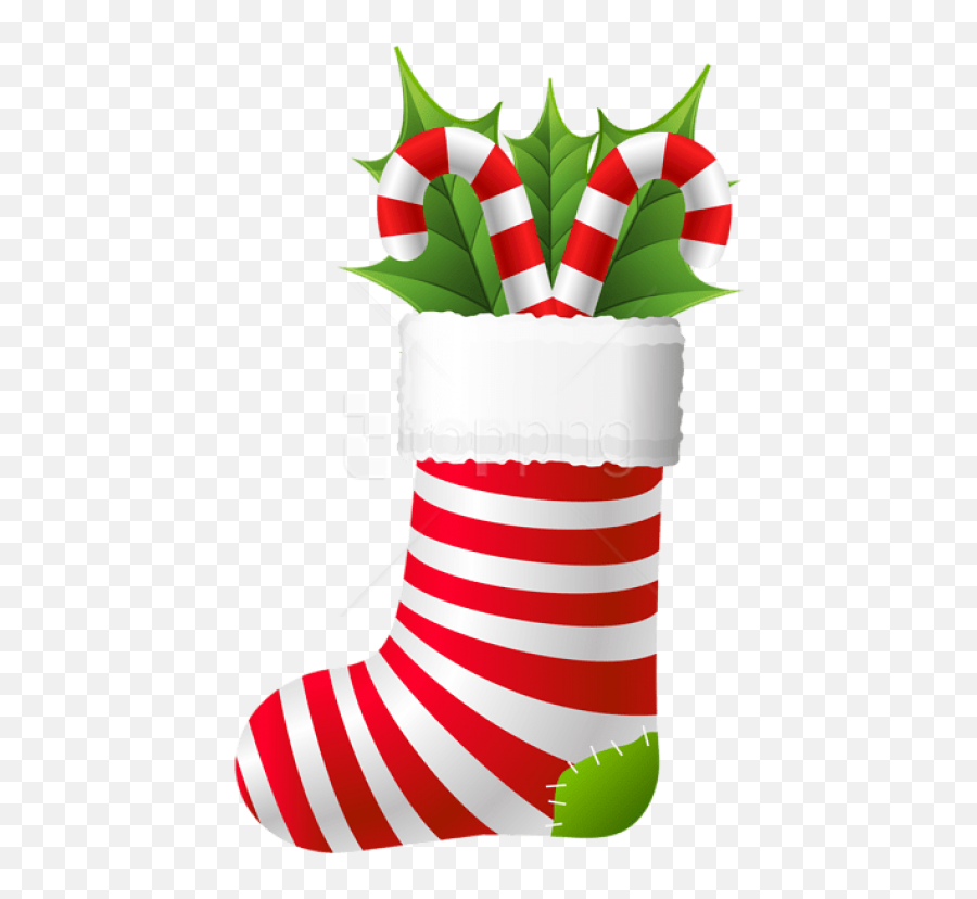 Free Png Christmas Stocking With Candy - Clip Art Christmas Sock,Christmas Stockings Png