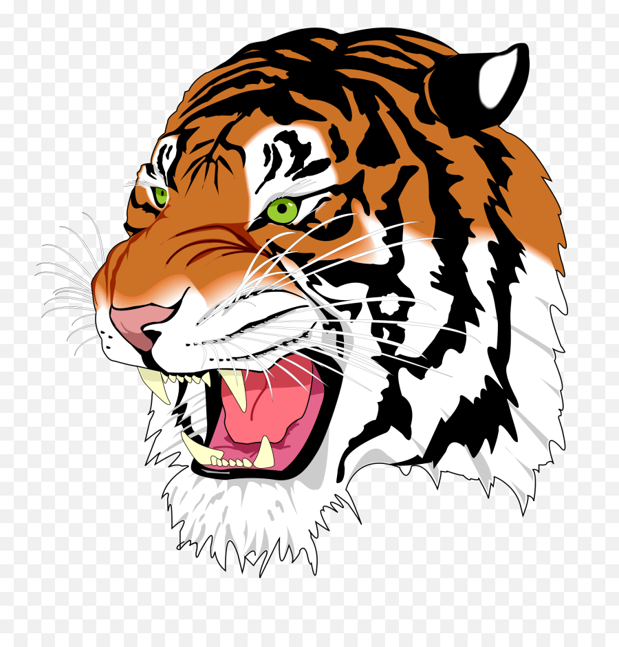 Snarling Tiger - Svg Example Png,Tigers Png