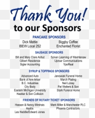 Download We Appreciate Our Pancake Breakfast Sponsors - Screenshot Png,Pancake Transparent