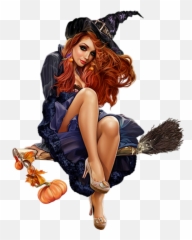 Download Hd Jolie Sorcière Sur Son Balai Png - Witch Sexy Witch Png,Witch Transparent