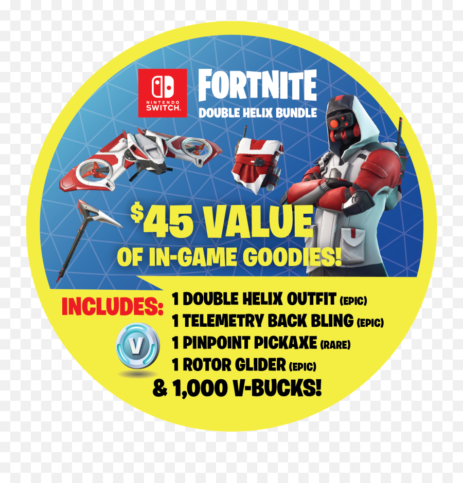 Download Nintendo Switch Fortnite Double Helix Bundle Gray - Fortnite Nintendo Switch Double Helix Png,V Bucks Png