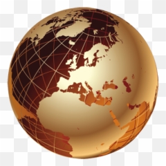 Clipart Globe Brown Transparent Free - Golden Globe Png