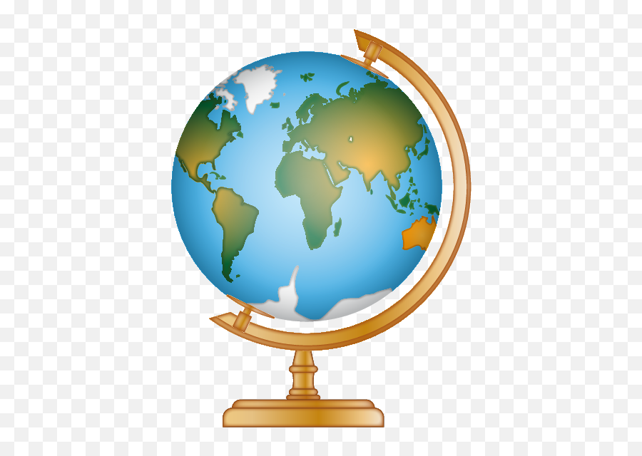 Globe Model Showing Europe - Heart Attack Around The World Png,Earth Emoji Png
