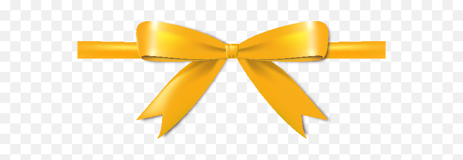 Gold Ribbon Bow Transparent Png - Transparent Yellow Ribbon Bow,Gold Bow Png