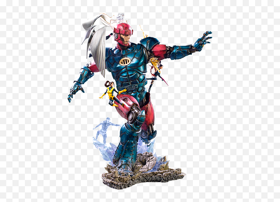Marvel X - Men Vs Sentinel 3 Deluxe Art Scale Statue By Iron Studios X Men Sentinel Statue Png,X Men Png
