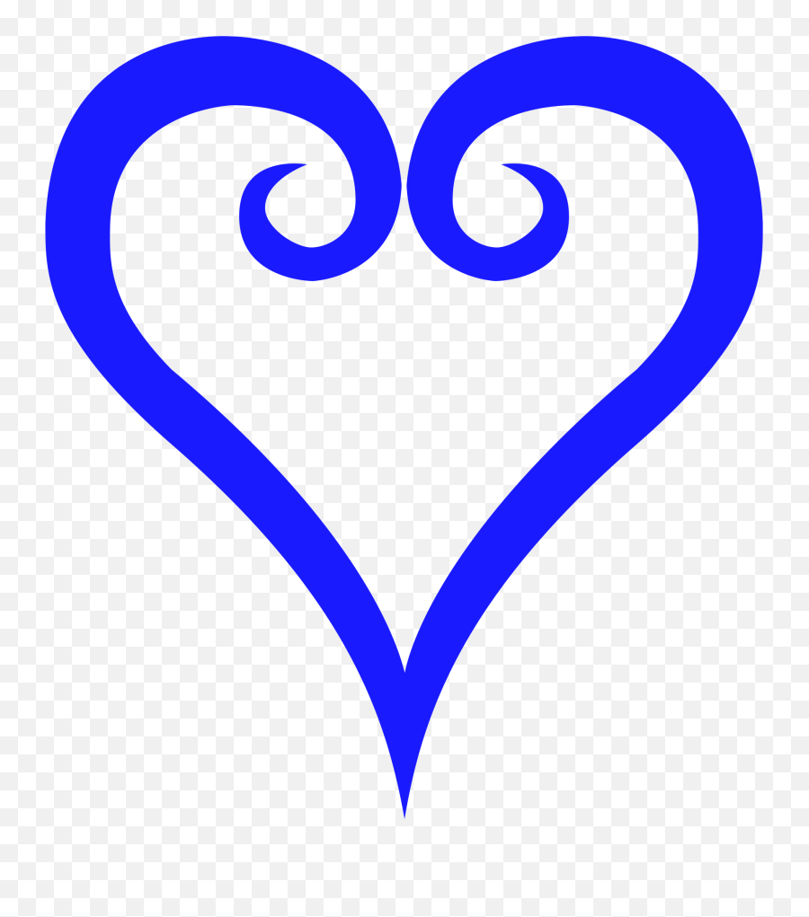 Filekingdom Hearts Heart Symbolsvg - Wikimedia Commons Kingdom Hearts Heart Symbol Png,Blue Heart Transparent Background