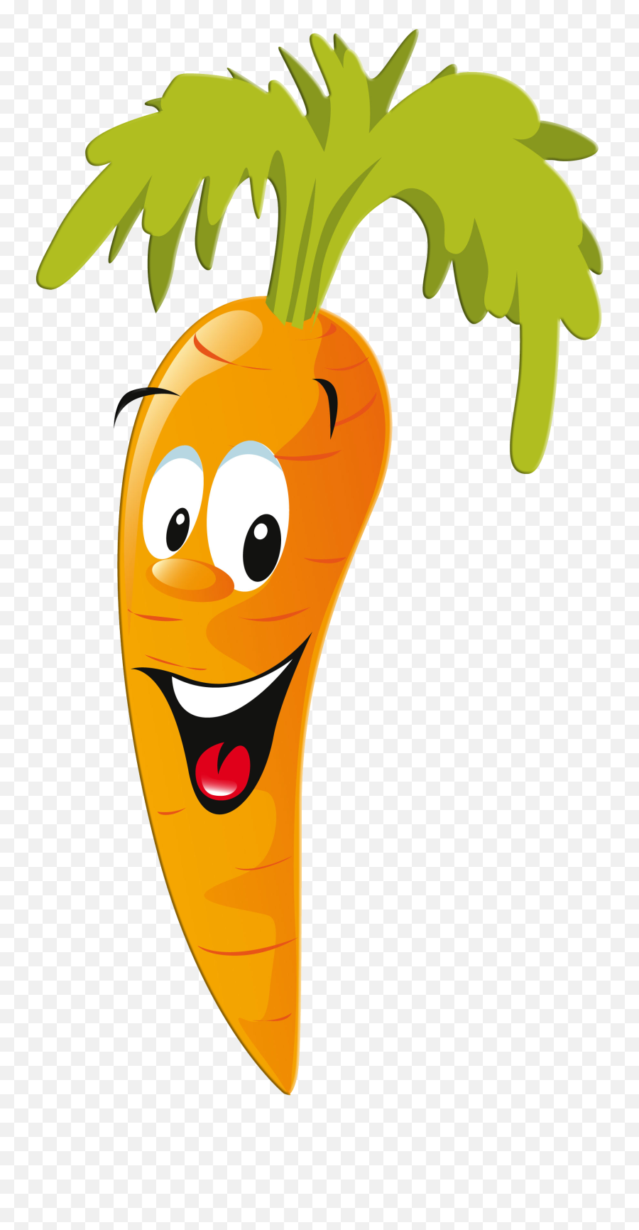 Download Food Clipart Carrot - Carrot Clipart With Face Cartoon Single Fruits And Vegetables Png,Food Clipart Png