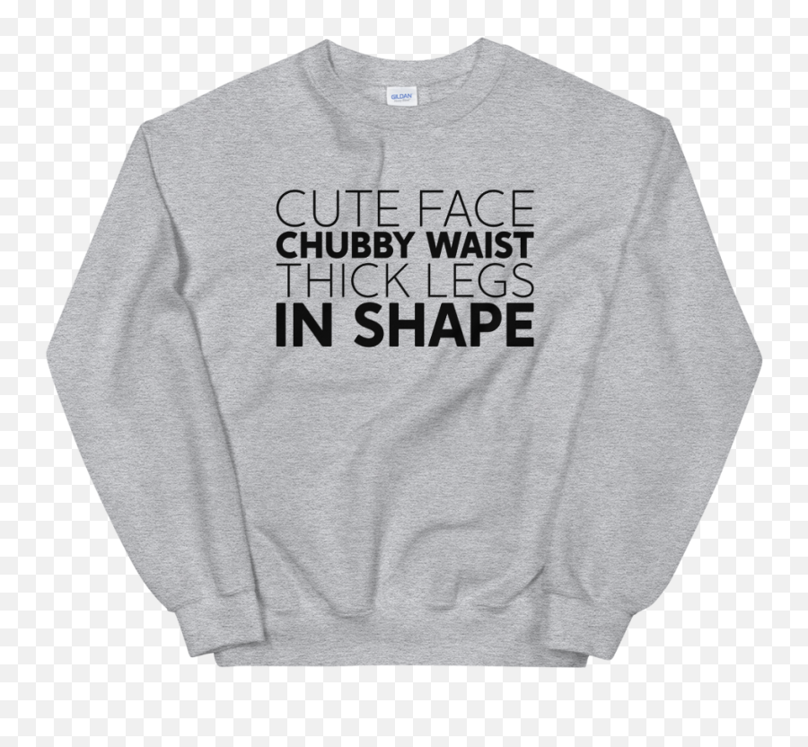 Unisex Sweatshirt Light Gray 4xl - Sweater Png,Cute Face Png