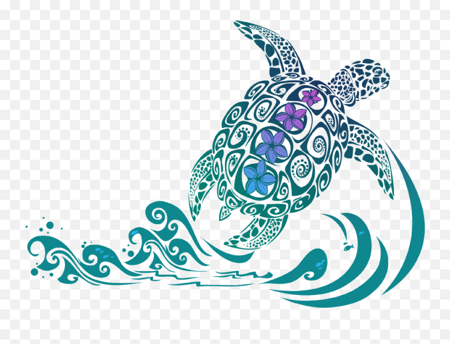 Sea Turtle Clip Art Vector Graphics Illustration - Turtle Cartoon Realistic Sea Turtle Png,Turtle Png