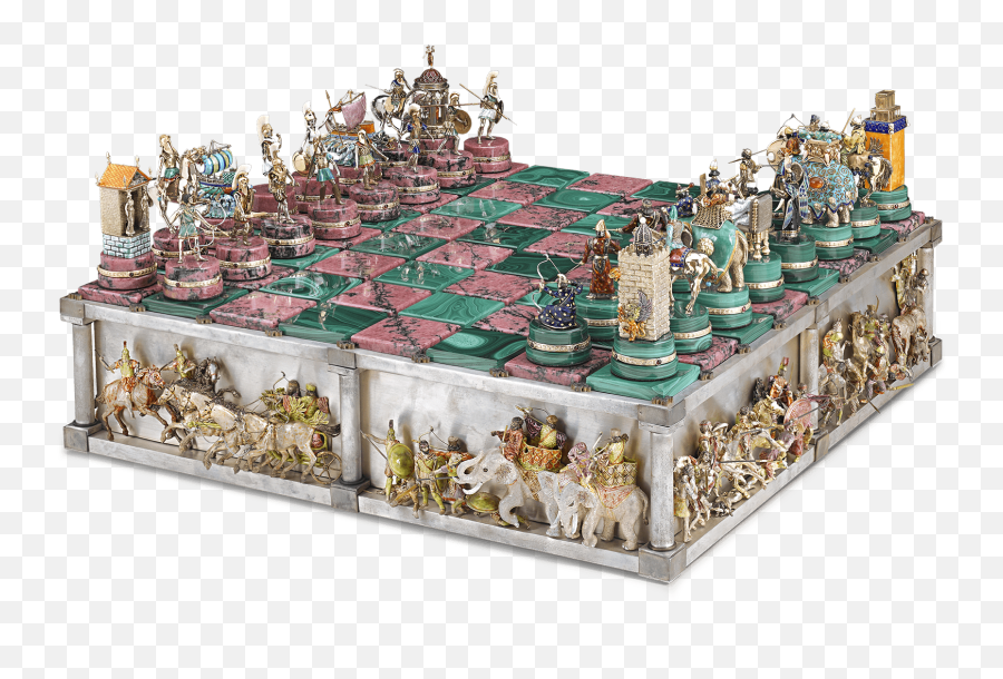The Battle Of Issus Chess Set Ms Rau - Battle Of Issus Chess Set Png,Chess Board Png
