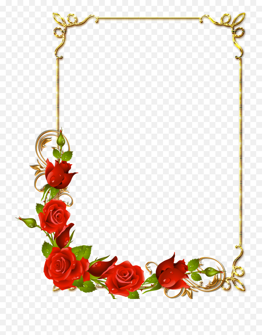 Photo Frame Png Transparent Background - Transparent Background Rose Frame Png,Fancy Frame Png