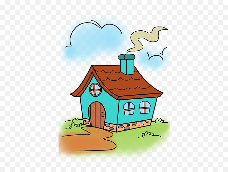 Cute House Cartoon Drawing - Cartoon Old House Drawing Png,House Cartoon Png