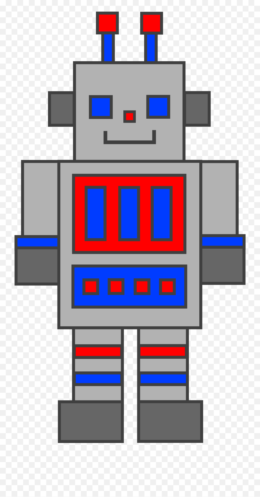 Simple Robot Clipart - Silver Robot Clipart Png,Robot Clipart Png