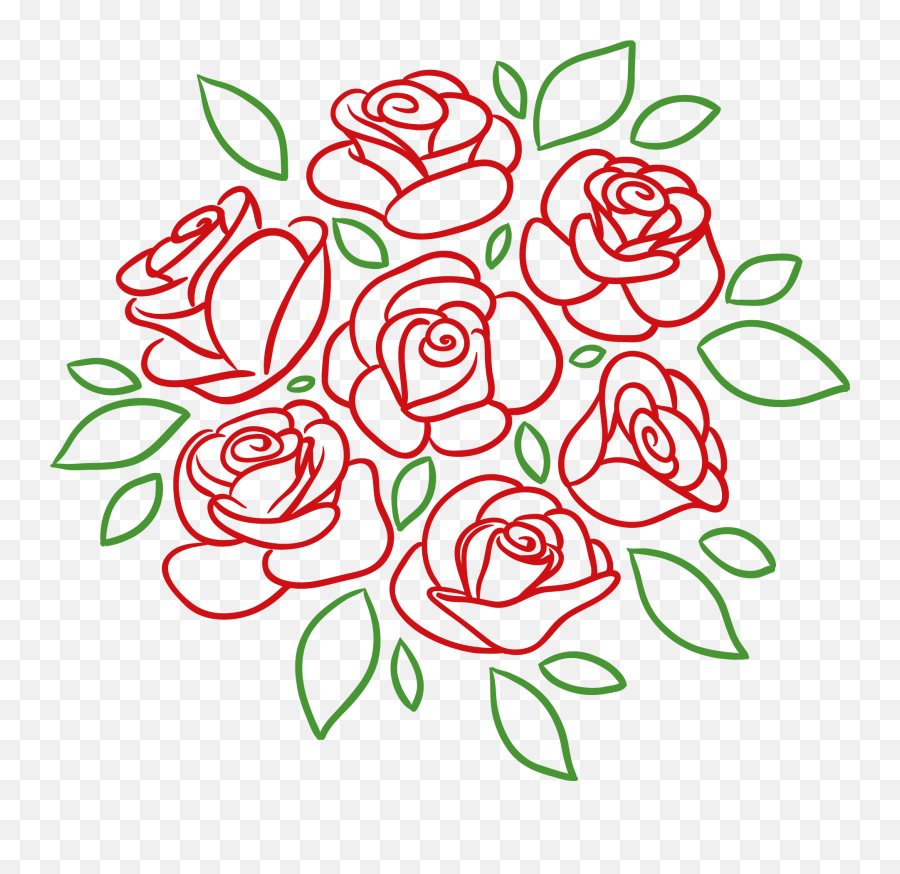 Roses Bouquet Drawing Png Transparent Flower Bouquet Drawing Step By Step Rose Drawing Png Free Transparent Png Images Pngaaa Com