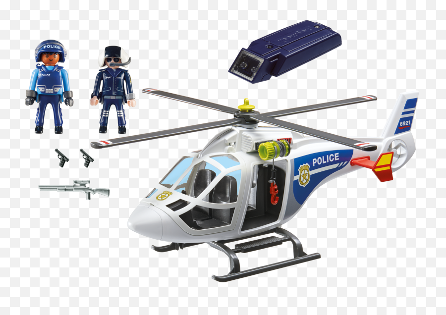 Police Helicopter With Led Searchlight - Playmobil 6921 Png,Police Helicopter Png