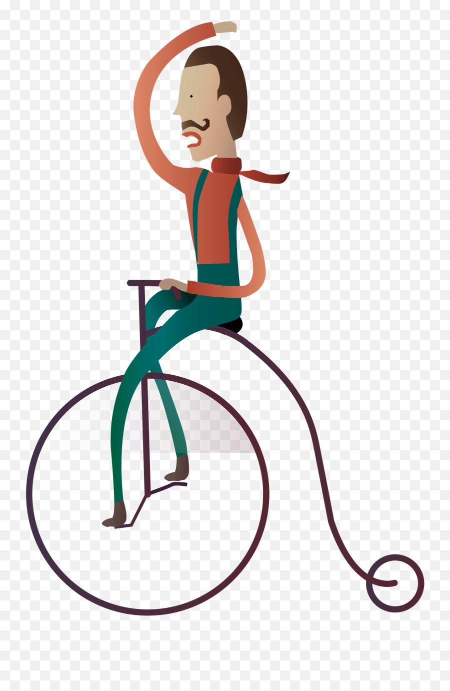 Person Riding A Penny Farthing Clipart Free Download - Active Png,Penny Png