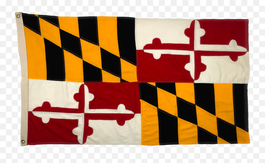 Vintage Sewn Cotton Maryland Flag - Maryland Flag Png,Maryland Flag Png