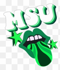 Michigan State University Msu Tongue Sister Stickers - Language png