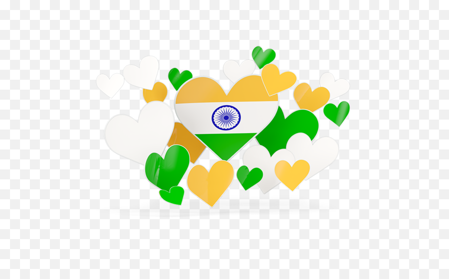 Flying Heart Stickers Illustration Of - India Flag Heart Png,India Flag Png